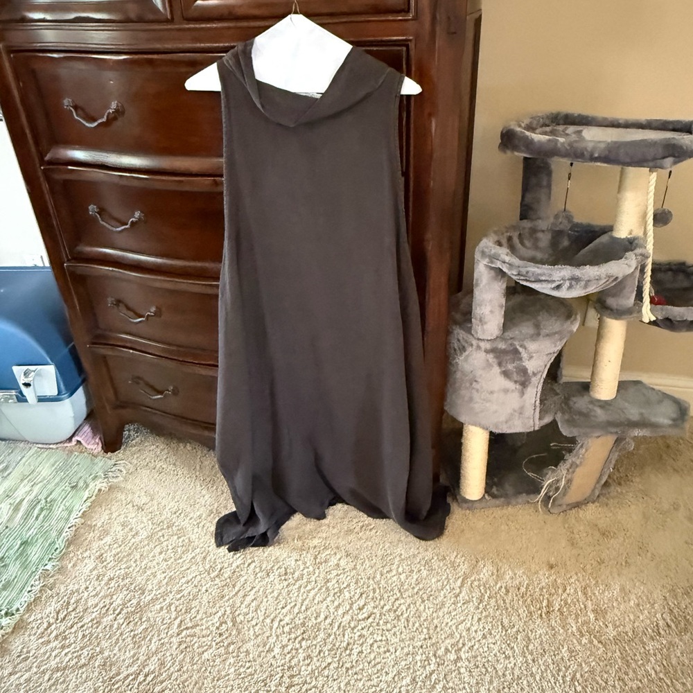 Chic Sleeveless Dark Gray Dress
